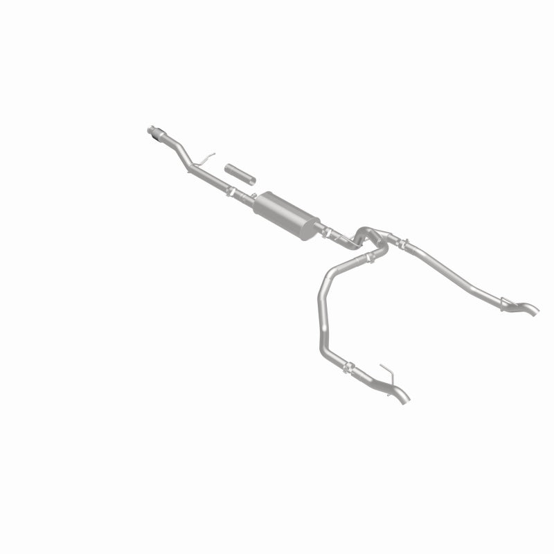 Magnaflow BRExhaust 19-24 Chevrolet Silverado 1500 5.3L catback exhaust kit installed, featuring stainless steel pipes and muffler.