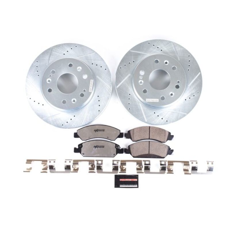 PowerStop front Z36 brake kit for Chevrolet Silverado 1500, performance D&S truck and tow brake system, assembled with rotors and pads.