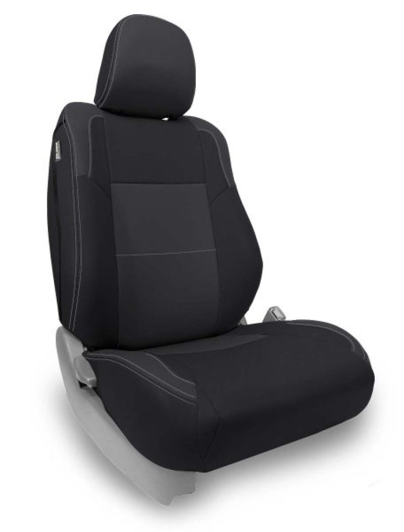PRP Seats black front seat covers with red stitching for Toyota Tacoma TRD Sport Edition, pair of durable protective covers