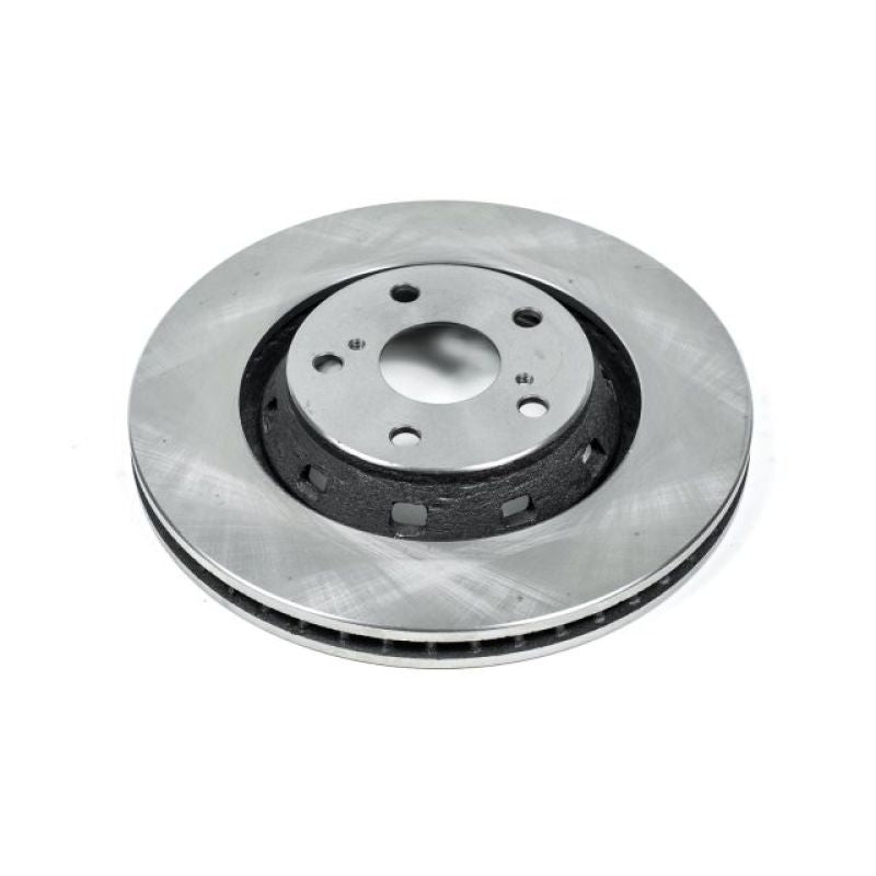 PowerStop OE front brake rotor for 2009-2016 Toyota Venza, high-quality automotive brake part with vented design.