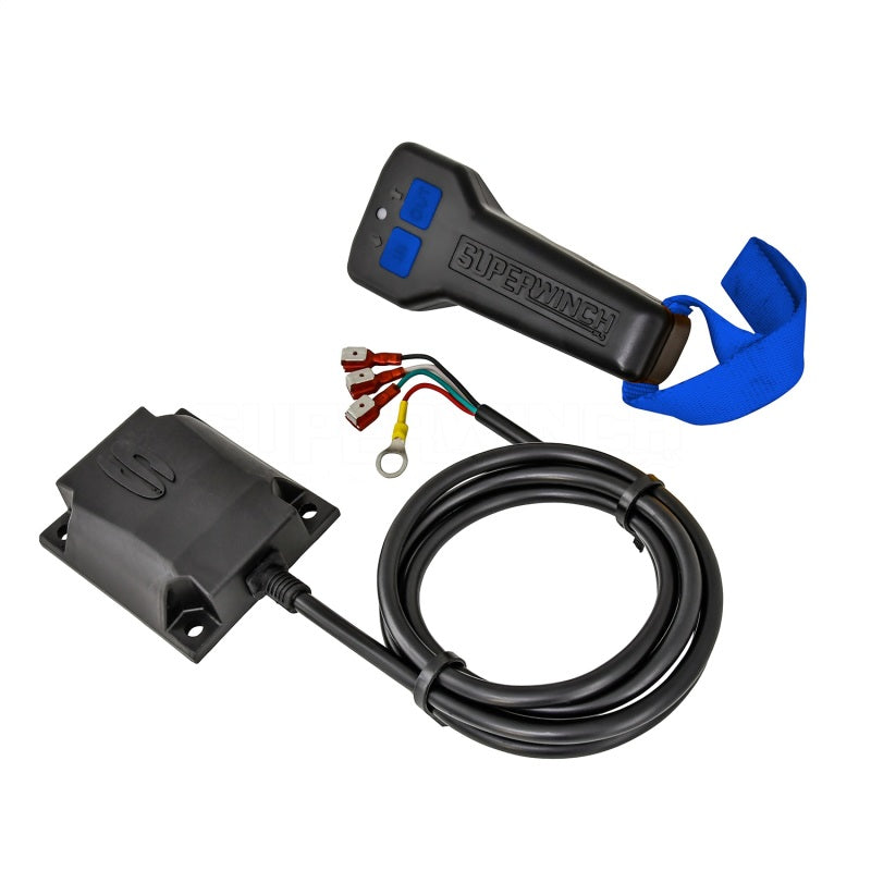 Superwinch 12000 LBS 12V DC synthetic rope winch with 3/8 inch x 80ft synthetic rope and graphite finish.