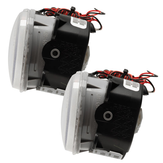 Oracle Lighting Jeep Wrangler JK fog lights with ColorSHIFT SMD LEDs, showing the sleek, illuminated fog light assembly in a close-up view.