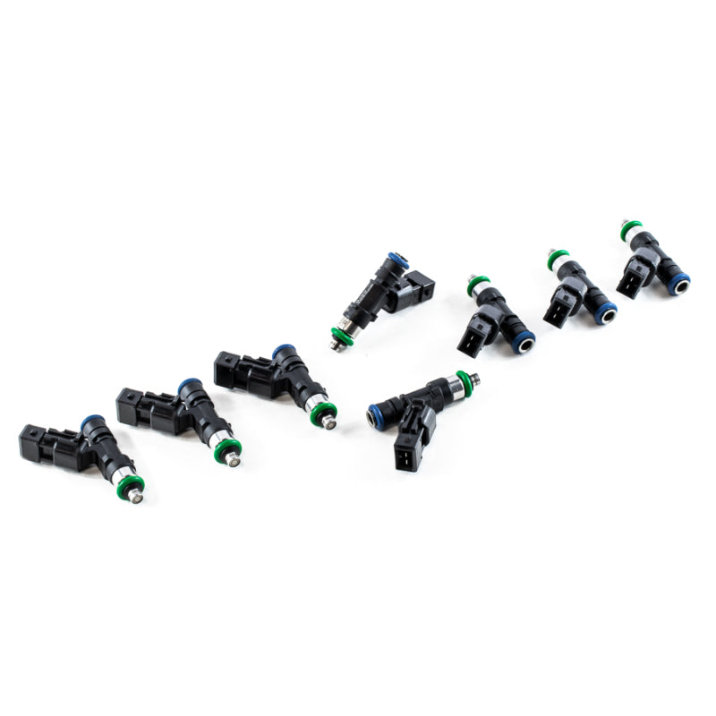 DeatschWerks 03-06 Mercedes-Benz AMG 5.5L V8 SC fuel injector set with 8 high-performance injectors for V8 engine.