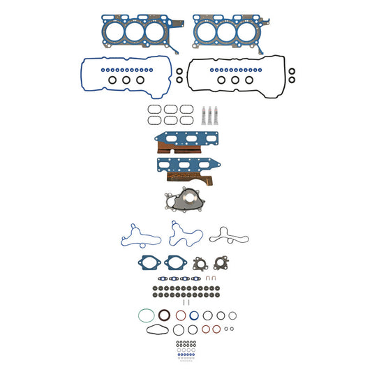Fel-Pro Ford F-150 PermaTorque engine cylinder head gasket set shown, includes multiple gaskets and sealing components for engine repair.