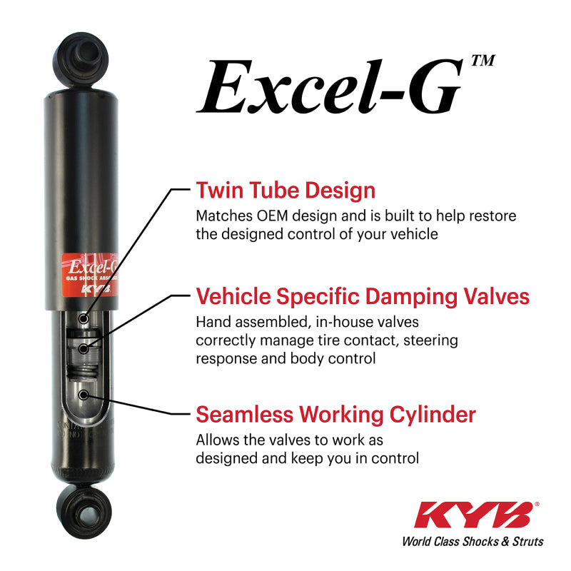 KYB front left shock and strut for 2013-2019 Ford Explorer, excluding 2016-2017 2.3L models and Sport trims, Excel-G series