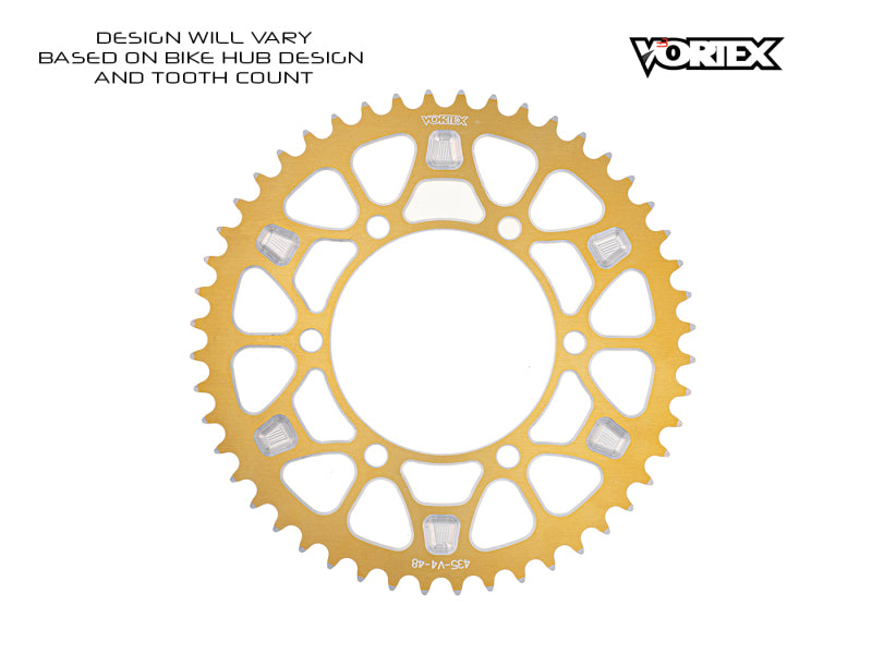 Vortex Racing V4 47 Tooth 520 Rear Sprocket - Gold