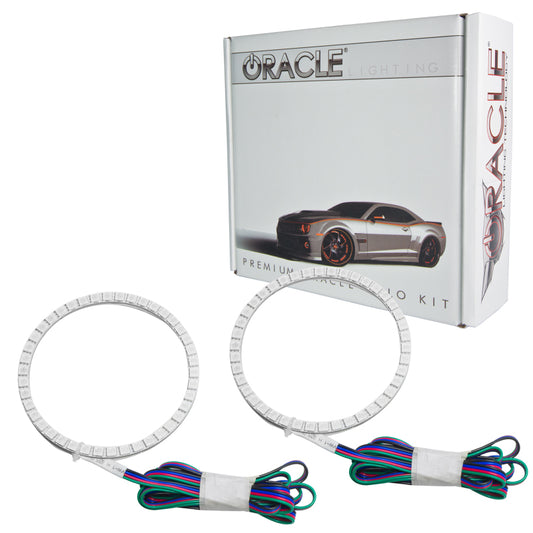 Oracle Lighting LED Fog Halo Kit for Dodge Durango 98-03 with ColorSHIFT, featuring vibrant multi-color fog light halo rings.