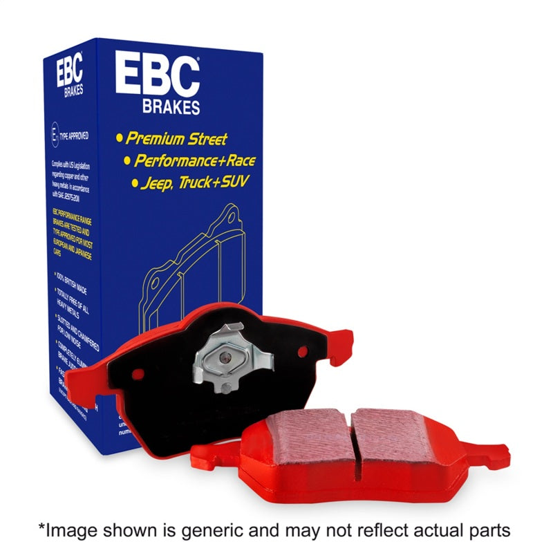 EBC Redstuff front brake pads for Porsche 911 964 Carrera RS America, high-performance brake pads with red friction material.