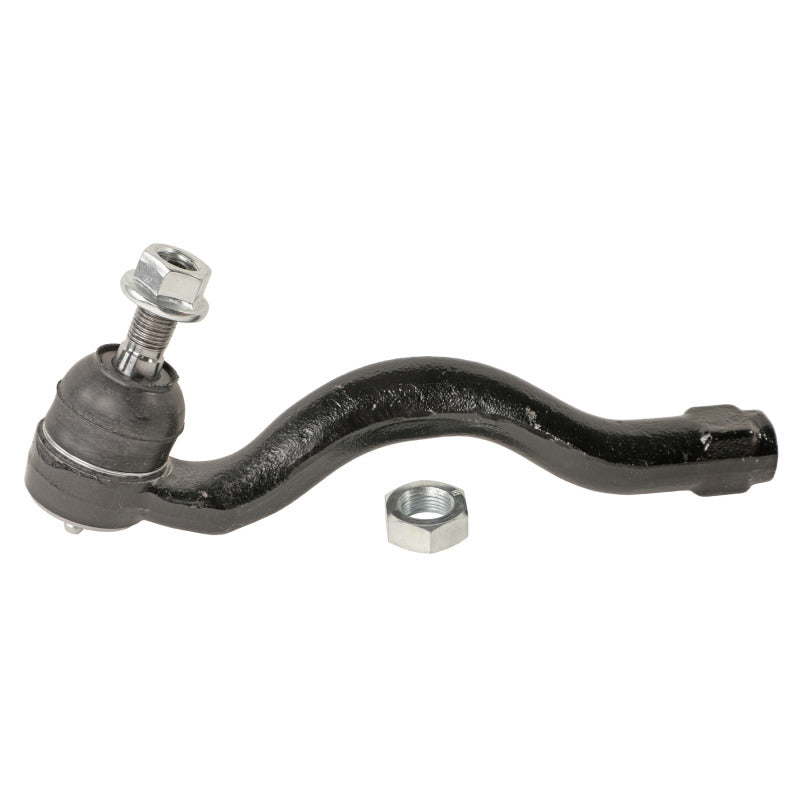 Moog front right outer tie rod for Dodge Durango 2011-2015, vehicle suspension part with metal rod and joint visible in image.