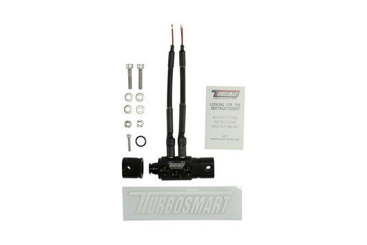 Turbosmart Modular Compressed Gas Solenoid Block showing multiple control valves and electrical connections for automotive applications.