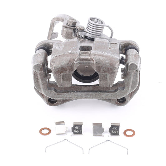 PowerStop rear left OE brake caliper with bracket for Mazda 6 (2003-2005), showing the black caliper and mounting bracket.