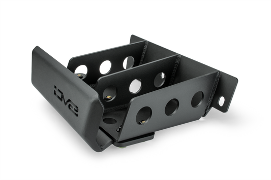 DV8 Offroad Jeep Gladiator 2019+ bedside sliders, exterior body armor and rock rails for enhanced protection.