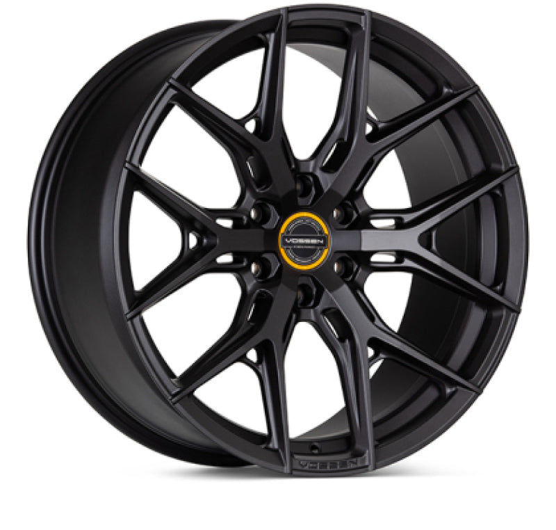 Vossen HF6-4 forged 22-inch matte gunmetal wheel with deep face, 6x135 bolt pattern, ET20 offset, and 87.1 hub bore.