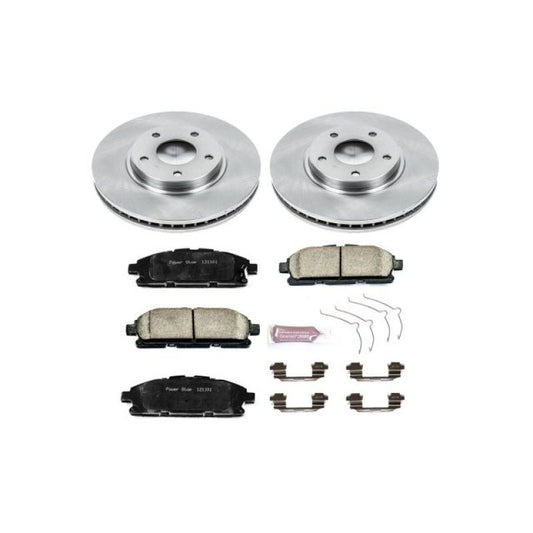 PowerStop OE front brake kit for Nissan Quest 2011-2017, includes brake rotors and pads for reliable stopping power.