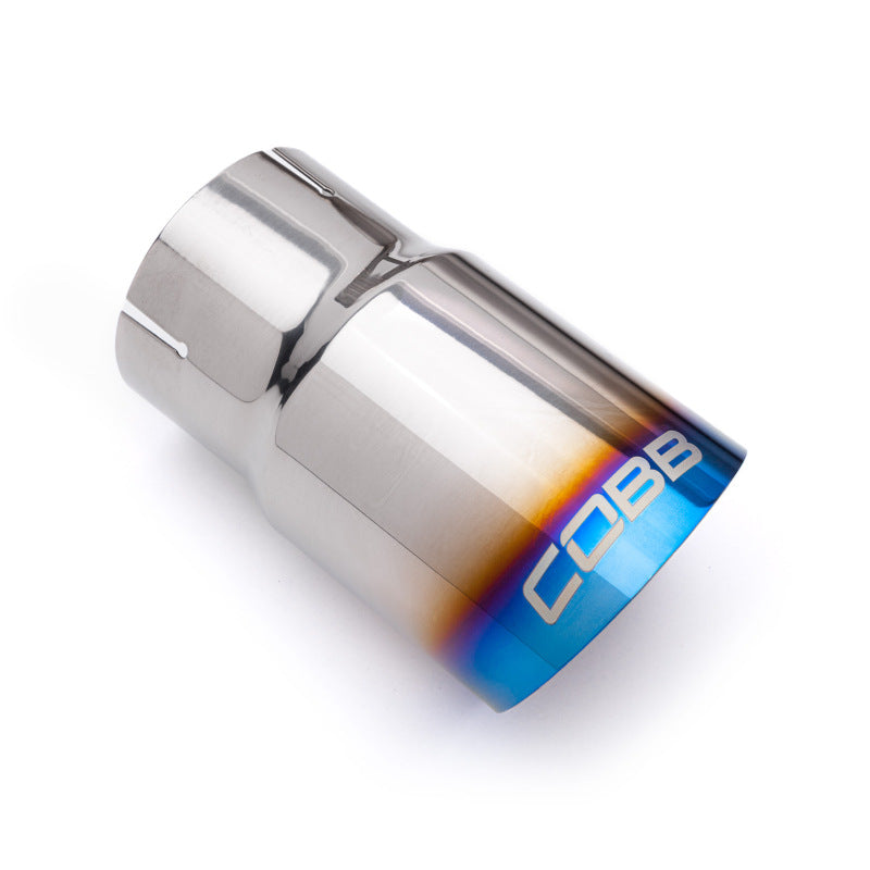 COBB catback exhaust tip kit for Subaru WRX 2002-2007 and STI 2004-2007 in blued titanium finish, showcasing sleek exhaust tips.
