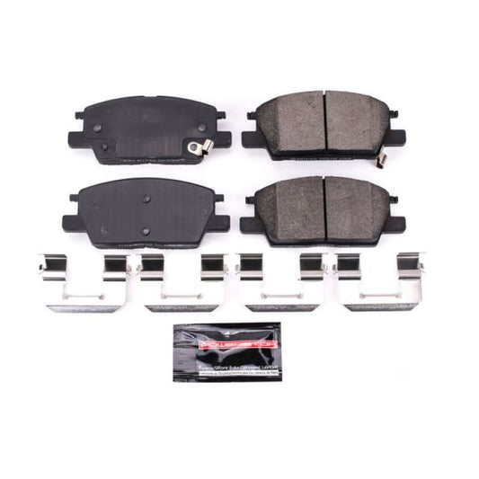 PowerStop Z23 Evolution Sport brake pads with hardware for front of 2017-2019 Buick LaCrosse, performance brake replacement.