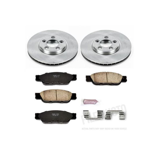 PowerStop OE front brake kit for 2002-2005 Ford Thunderbird, includes brake rotors and calipers for reliable stopping power.