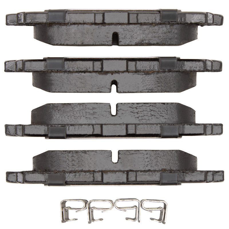 R1 Concepts ceramic brake pads for Lexus RX400h rear, OE quality brake pads with a close-up of the brake pad surface.