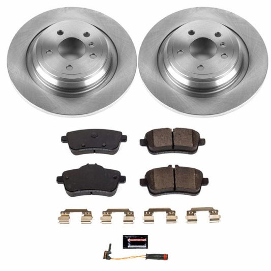 PowerStop OE brake kit for 2016 Mercedes-Benz GLE300d rear, including brake rotors and pads, designed for optimal stopping power.