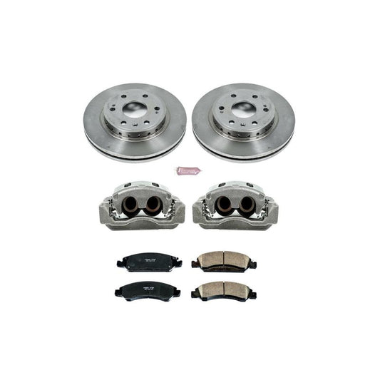 PowerStop OE front brake calipers with autospecialty kit and calipers for Chevrolet Tahoe 2008-2020, showing detailed caliper components.