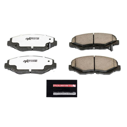 PowerStop Z26 Extreme Street brake pads with hardware for 2013-2015 Acura ILX, performance front brake pads.