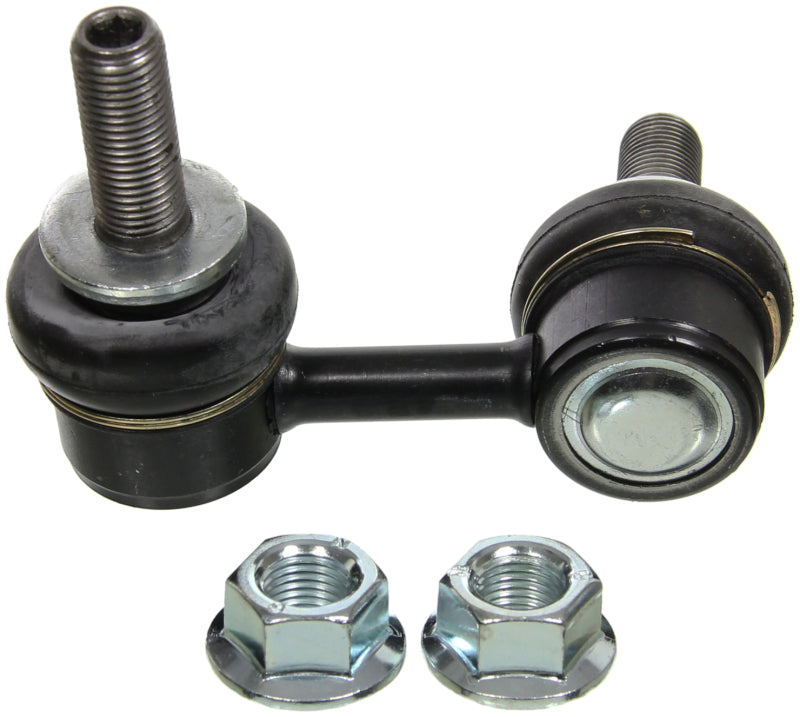 Moog rear left and right sway bar endlinks for Subaru B9 Tribeca, showing the metal components and mounting points.