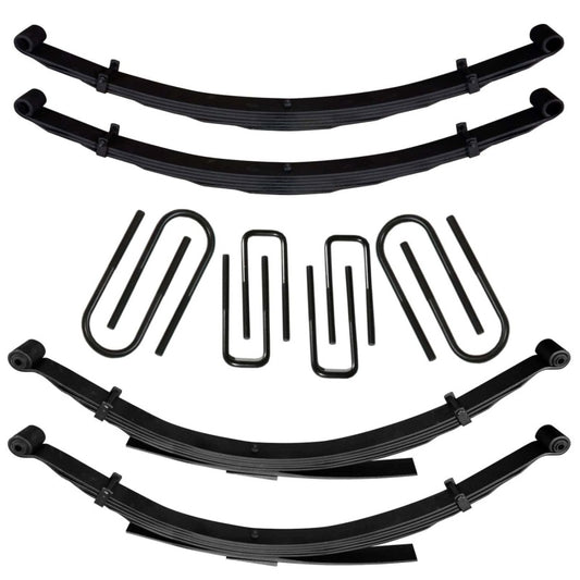 Skyjacker 6-inch lift kit for F350 4x4 trucks, featuring robust suspension components and heavy-duty construction.