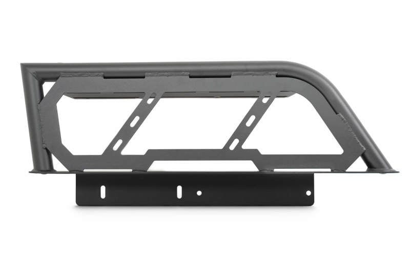 DV8 Offroad MTO Series 2-piece adjustable bed rack for Toyota Tundra and Ford F150 Raptor trucks, mounted on truck bed exterior.