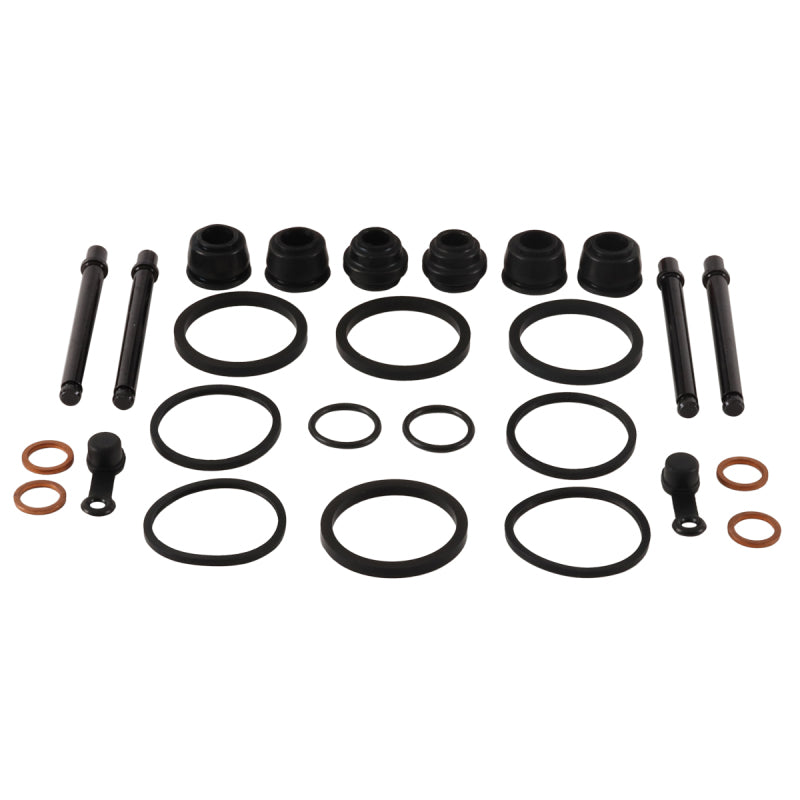All Balls Racing brake caliper rebuild kit for 1983 Honda CX650T Turbo front brake caliper, showing parts and components.