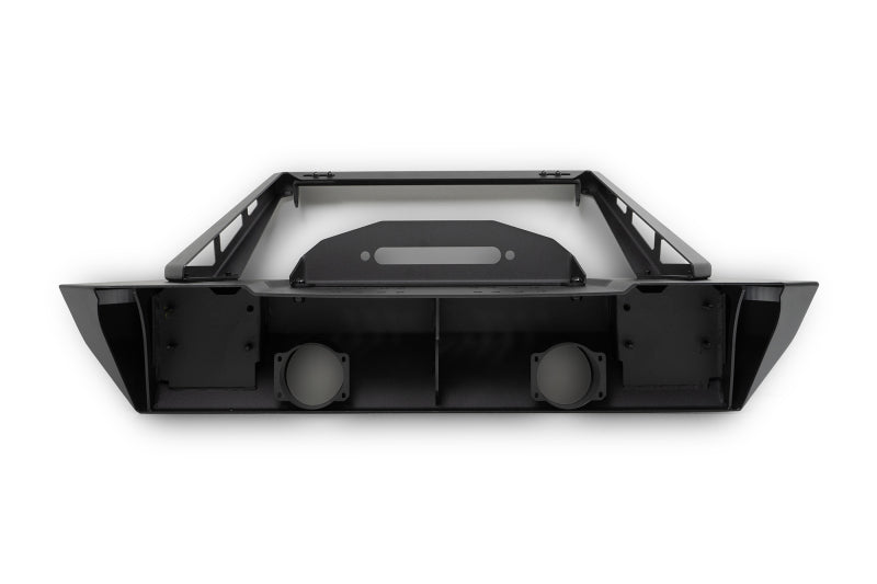 DV8 Offroad steel stubby front bumper with plated bull bar for Jeep Wrangler and Gladiator JT/JL/JK, rugged off-road design.