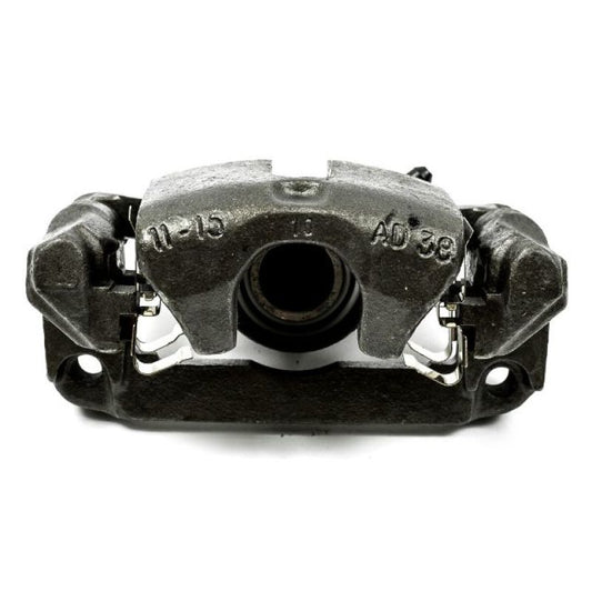 PowerStop rear left OE brake caliper with bracket for 2008-2009 Buick Allure, showing the metallic caliper and mounting bracket.