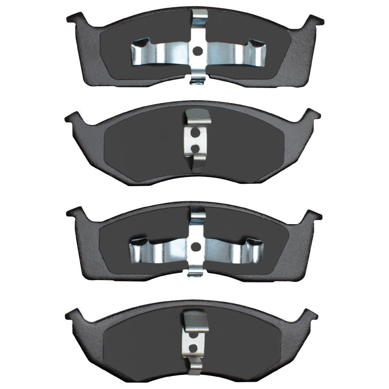 R1 Concepts OE front ceramic brake pads for Dodge Intrepid 1998-2004, showing the brake pad design and branding.