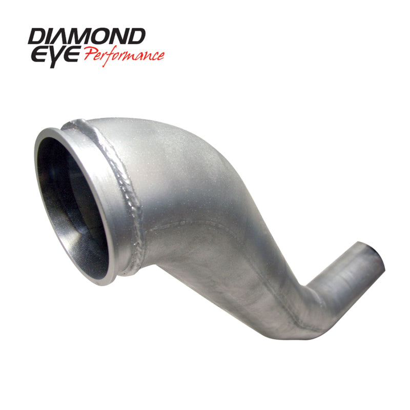 Diamond Eye Performance 4-inch downpipe with turbo flange for Dodge 5.9L 2500/3500 trucks, enhanced exhaust system component.