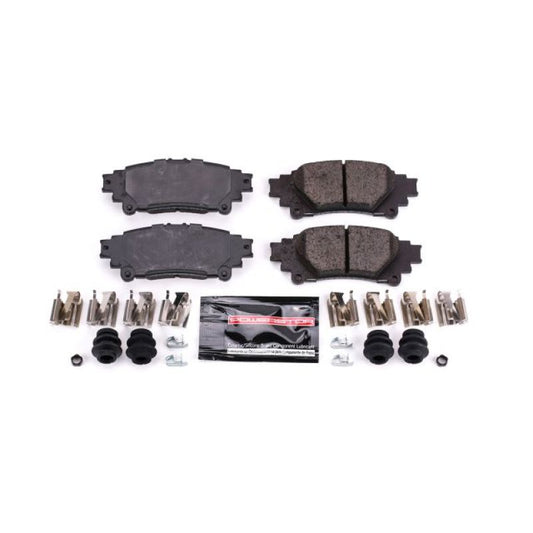 PowerStop Z23 Evolution Sport rear brake pads with hardware for Lexus GS200t 2016-2017, performance brake replacement