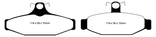 EBC Redstuff rear brake pads for Aston Martin Virage 5.3 AP calipers, high-performance brake pads with red friction material