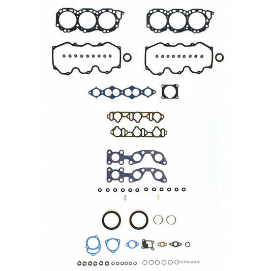 Fel-Pro Nissan Xterra HS 26219 PT-1 PermaTorque engine cylinder head gasket set laid out on a surface.
