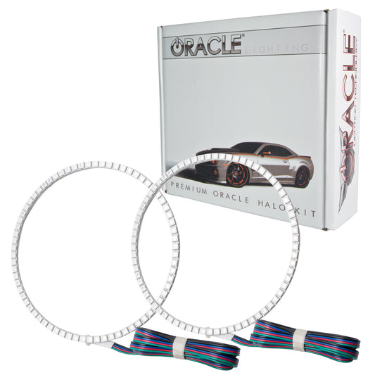 Oracle Lighting Ford Mustang V6 LED fog light halo kit with ColorSHIFT, featuring halo rings for grille fog lights.