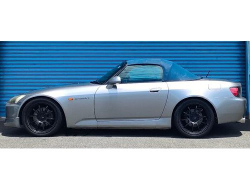 HKS Hipermax R coilovers installed on AP1/AP2 Honda S2000 with adjustable shock absorbers and sporty suspension setup.