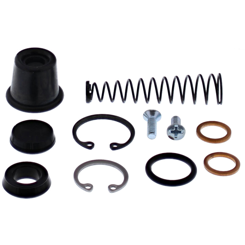 All Balls Racing brake master cylinder rebuild kit for Honda NT700V 2010-2011 rear brake system with various repair components.