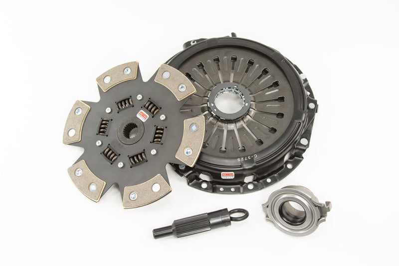 Competition Clutch Stage 4 ceramic clutch kit for Mitsubishi Lancer Evo 7/8/9, featuring a single clutch kit with 6 pads.