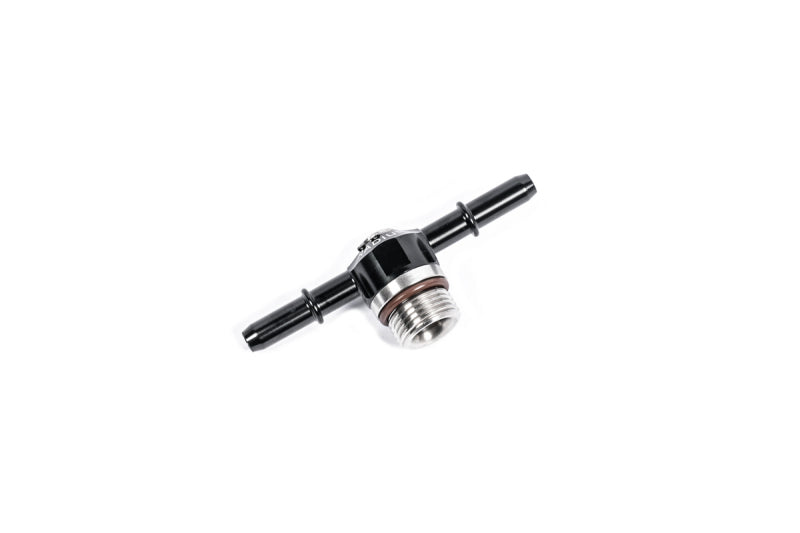 Radium Engineering 8AN ORB swivel banjo fitting with dual .313 SAE male connectors on a white background.
