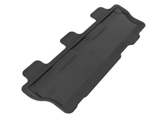 Black 3D MAXpider rubber floor mats for 2008-2020 Toyota Sequoia Kagu 3rd row, showing textured surface and fitment details.