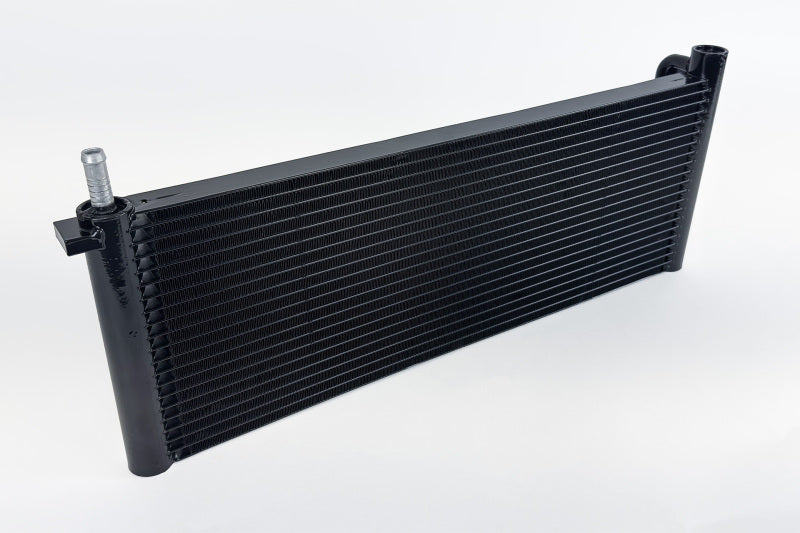 CSF transmission oil cooler for Ford F-150 and Raptor models, showing the aluminum cooling unit with fittings and hoses.