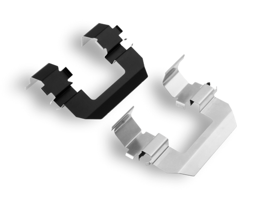 DFC brake hardware kit for Chevrolet Camaro 1998-2002 front premium hardware components, including clips and springs.