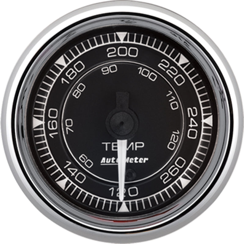 AutoMeter Chrono 2-1/16in 120-280 Degree Temperature Digital Stepper Motor Gauge - Chrome