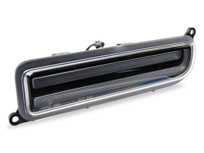 Raxiom LED front corner lights for Jeep Cherokee XJ, clear lens, bright illumination, automotive light accessories and wiring.