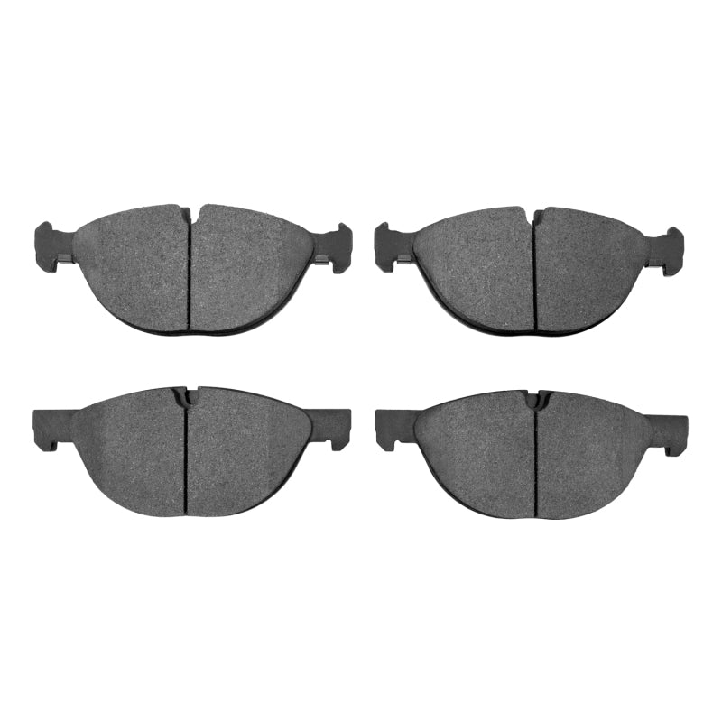 BMW X5 front ceramic brake pads by R1 Concepts, OE brake pads with metal backing and friction material for effective stopping power.
