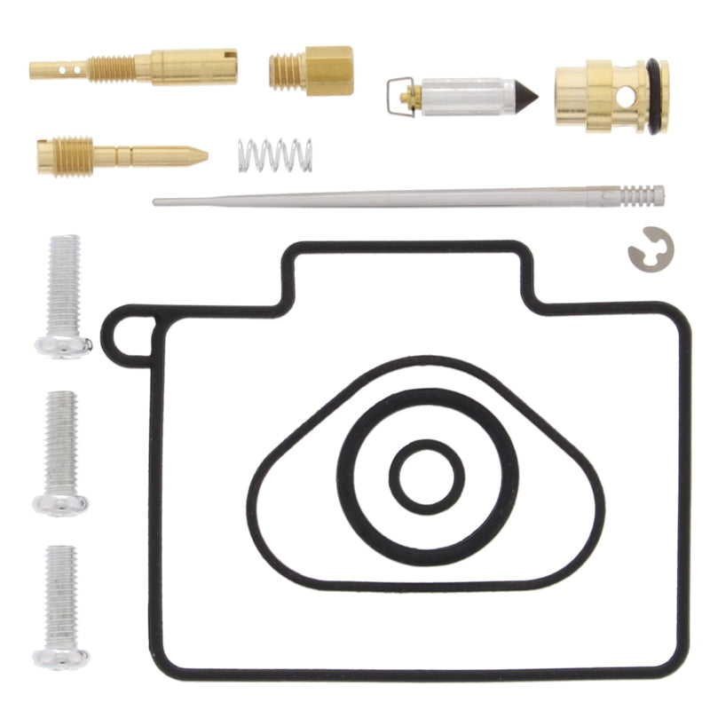 All Balls Racing Kawasaki KX125 carburetor rebuild kit with gaskets and components for 2005 model.