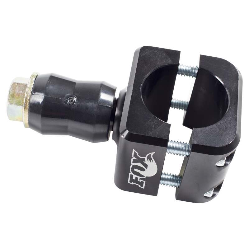 FOX Mounting Hardware 1.5 Tie Rod Clamp for Steering Stabilizer, single piece, sturdy metal construction for vehicle steering systems.
