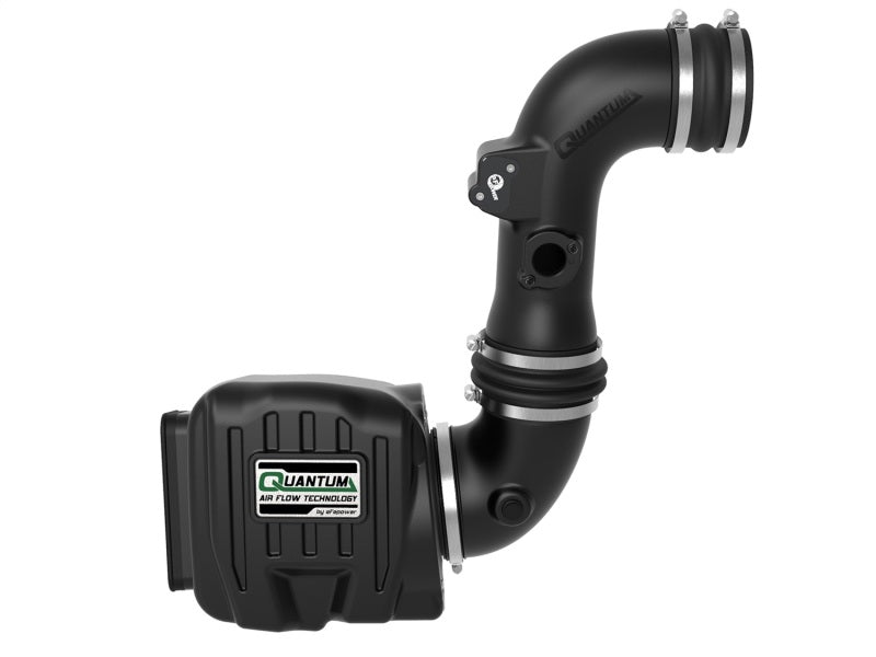 aFe Quantum Pro DRY S Cold Air Intake System for 2011-2016 GM Chevy Duramax V8 6.6L LML engine, featuring dry filter and intake components